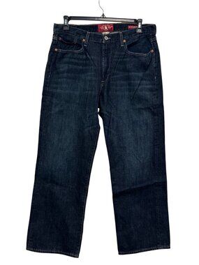 Lucky Brand 181 Relaxed Straight Mens Jeans 36x30 Dark Wash Denim